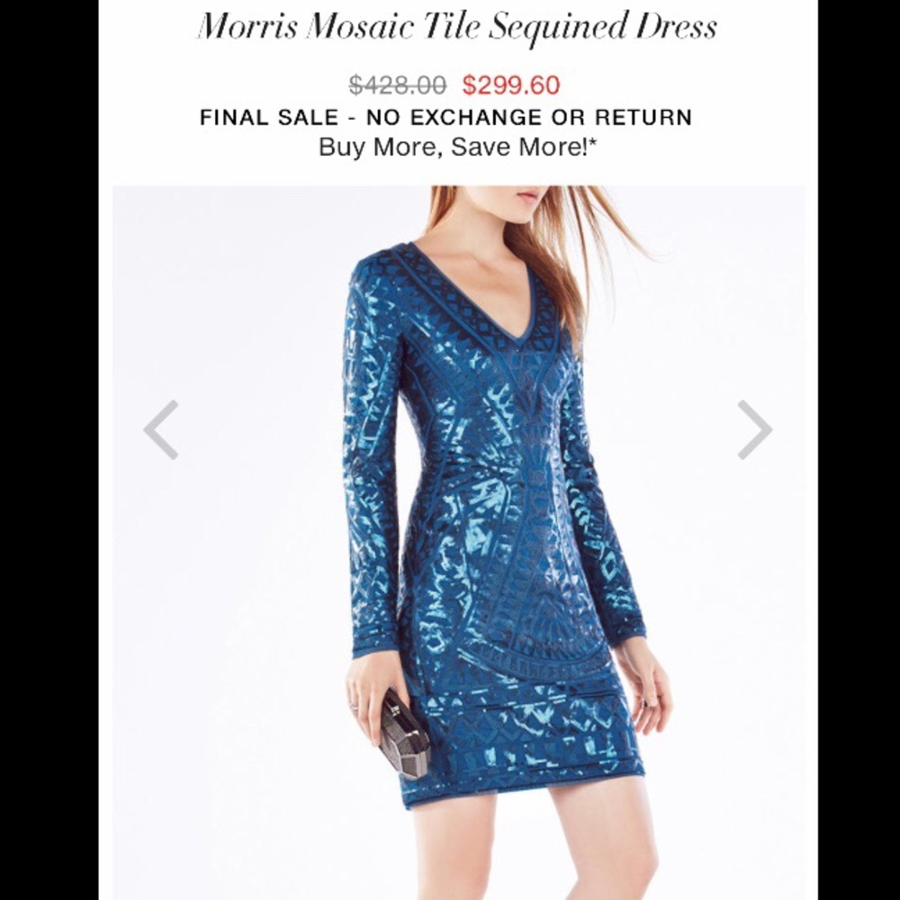 BCBGMAXAZRIA MORRIS SEQUINED DRESS